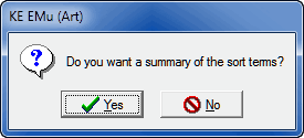 Sort summary prompt